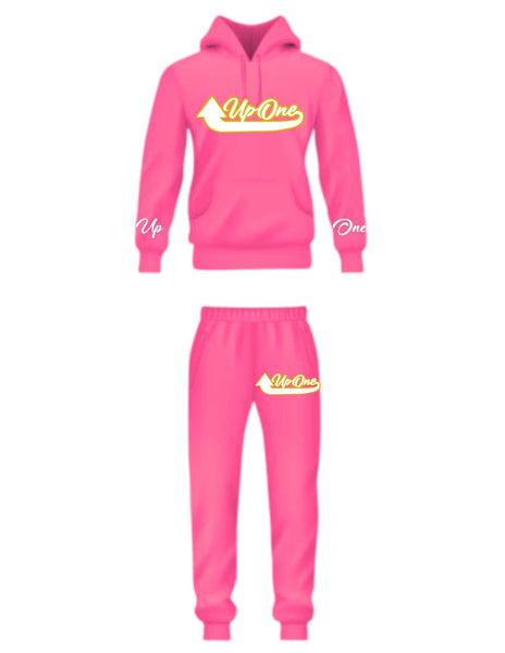 Adult Hot Pink Sweatsuit And Hat