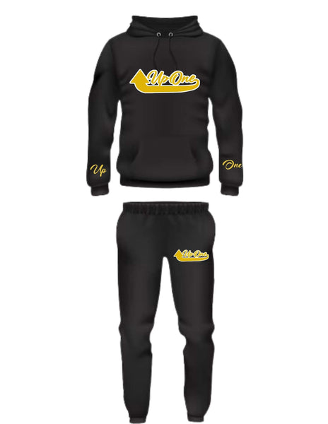 Adult Black Sweatsuit And Hat